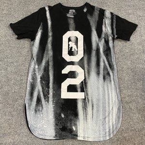 PRPS T-shirt 2XL Black Long Line Abstract